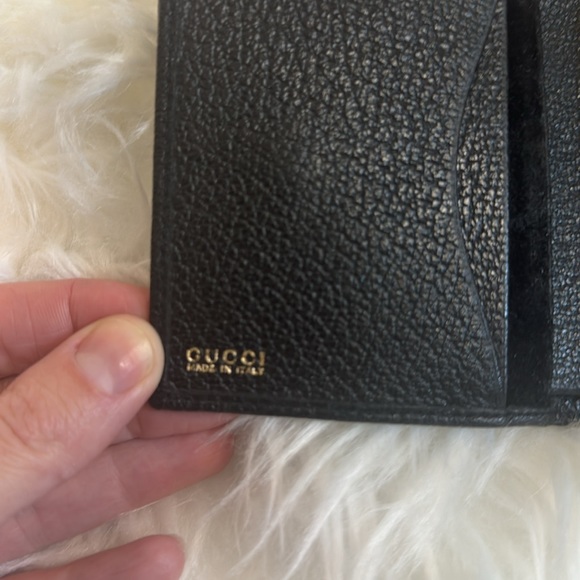 Gucci Leather & Suede Bamboo Wallet vintage black - Picture 9 of 12